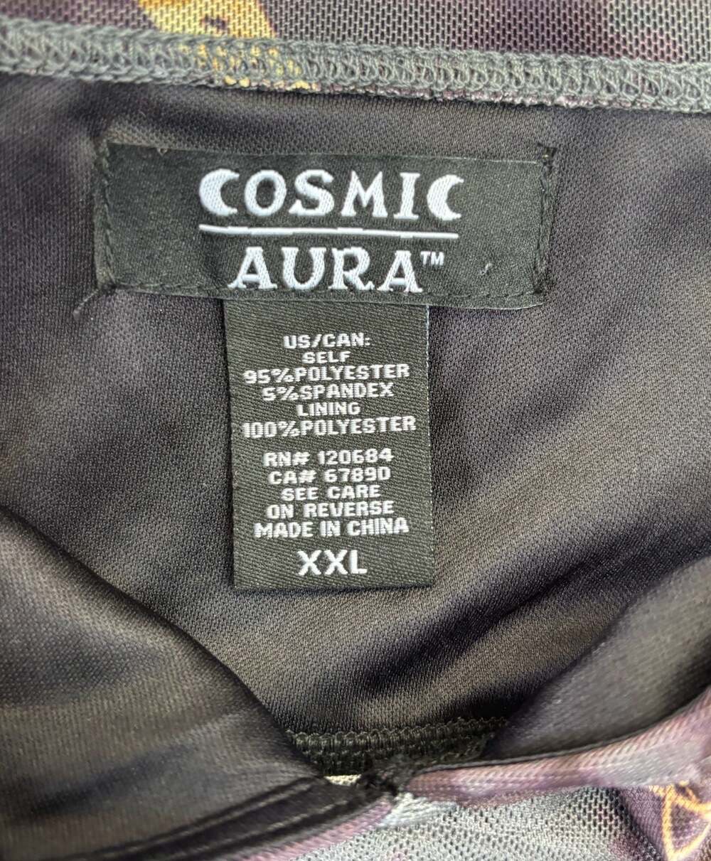 Cosmic Aura Skull Sun Moon Mesh Asymmetrical Cami Top XXL - Picture 3 of 3